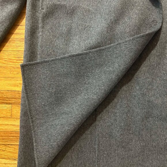 New w/tag THEORY Wool-Cashmere-Blend Coat Dark Grey Melange L $795 - Picture 2 of 10